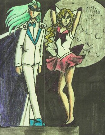 Tuxedo Malachite and Sailor Zoisite by Astrodonna